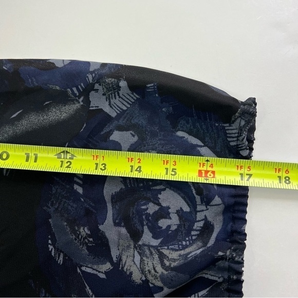 JMS JUST MY SIZE Women’s Pullover Top Sz 3X Semi-Sheer Multi Color Floral Print - Picture 11 of 11